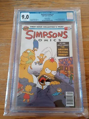 Buy SIMPSONS COMICS #1 CGC 9.0 White Pages Bongo Comic 1993 Newsstand Variant  • 71.48£