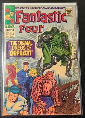 Buy Fantastic Four #58 Doctor Doom & Silver Surfer Appearance 1967 Stan Lee & Kirby • 31.67£