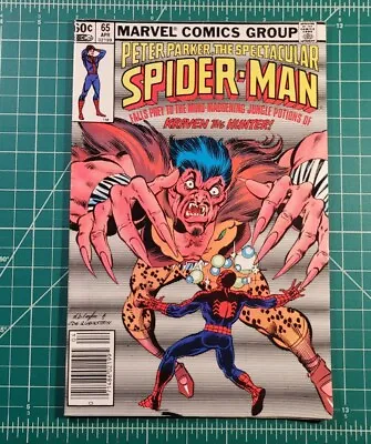 Buy Peter Parker Spectacular Spider-Man 65 (1982) Newsstand 2nd App Calypso Kraven • 15.80£