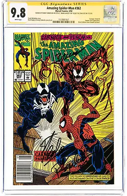 Buy Amazing Spider-Man #362 NEWSSTAND CGC 9.8 3x Signed STAN LEE, BAGLEY, Emberlin • 1,378.59£