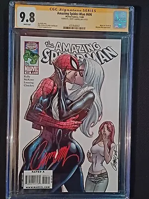 Buy Amazing Spider-man #606 Cgc 9.8 Ss -  J. Scott Campbell! Black Cat & Mary Jane! • 512.44£