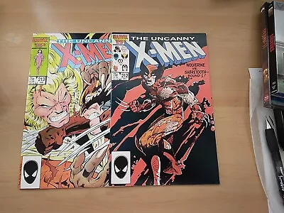 Buy The Uncanny X-men #212,213 (marvel 1986) 1st. Cameo Mr. Sinister- Vs. Sabretooth • 19.79£