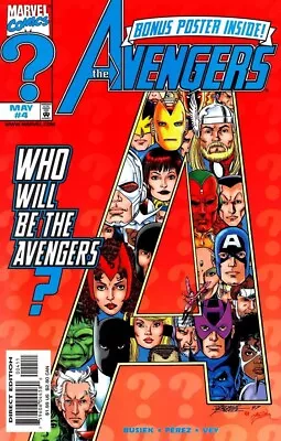 Buy Avengers #4 (1998) W/ Poster Vf/nm Marvel • 6.95£