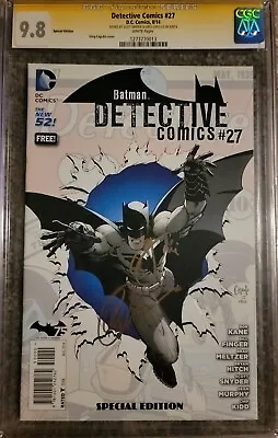 Buy DC Detective Comics #27 Special Edition Cgc SS 9.8 Scott Snyder, Greg Capullo • 102.54£