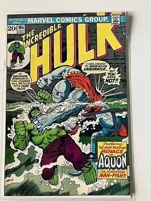 Buy Comic, Incredible Hulk #165, 1973 1st App Of Aquon • 27.67£