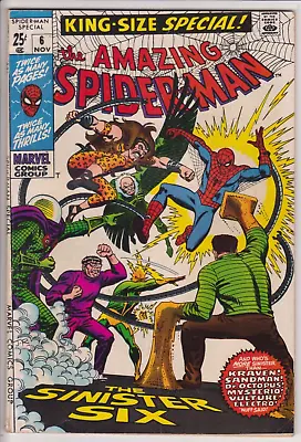 Buy The Amazing Spider-Man Annual #6, Marvel Comics 1969 VG+ 6.5 Ditko Reprints • 47.97£