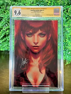 Buy Marvel Amazing Spider-Man #1 Artgerm Mary Jane CGC 9.6 Signed Virgin Cover • 160.45£