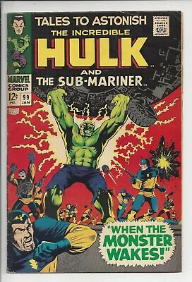 Buy Tales To Astonish #99 F- (5.0) 1968 - Marie Severin Hulk Cover - Sub-Mariner  • 15.79£