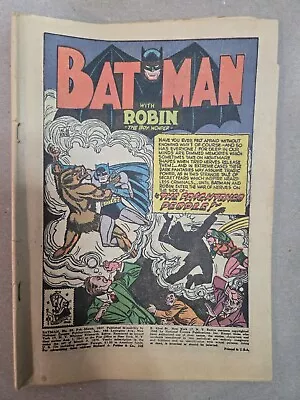 Buy Batman #39 1947 Batman V Catwoman 10c Poor Condition No Cover  • 68.36£