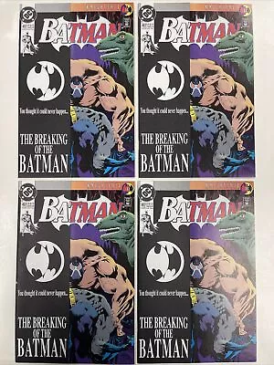 Buy BATMAN #497 Lot Of 4 Bane Breaks Batman's Back July 93 Overlay Cover • 22.38£