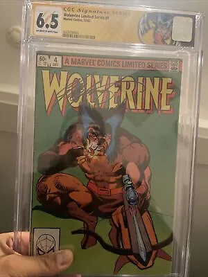 Buy Wolverine Limited Series #4 (1982) CGC 6.5 Signed Chris Claremont Custom Label • 86.97£
