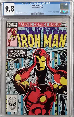 Buy 🔥iron Man #170 Cgc 9.8*1983, Marvel*1st App Of Jim Rhodes Iron Man*white❄pages* • 170.48£