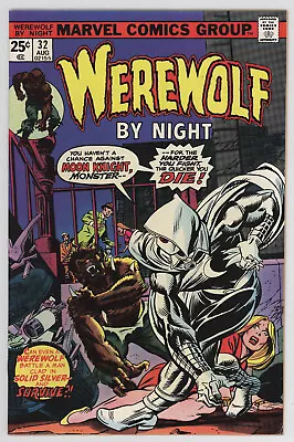 Buy WEREWOLF BY NIGHT #32 - VF 8.0 High Grade - MOON KNIGHT 1st App & Origin - 1975 • 1,159.30£