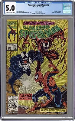 Buy Amazing Spider-Man #362 1st Printing CGC 5.0 1992 4341137009 • 34.38£