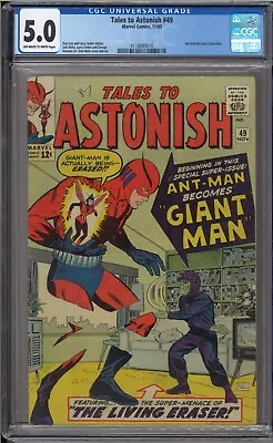 Buy Tales To Astonish #49 - CGC 5.0 - Ant-man Becomes Giant-Man • 240.94£