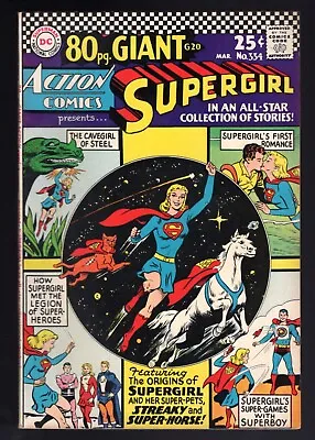 Buy Action Comics #334 / 80 Pg. Giant G-20 - Origins Of Supergirl - 1966 DC VF/NM • 119.92£