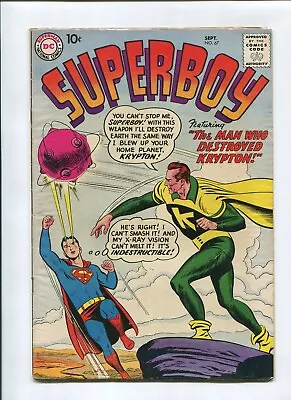Buy Superboy #67 (5.0) *the Fisherman Collection* Man Who Destroyed Krypton 1958 • 55.33£