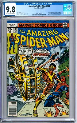 Buy Amazing Spider-Man 183 CGC Graded 9.8 NM/MT Marvel Comics 1978 • 160.82£