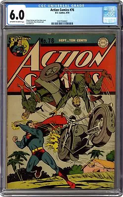 Buy Action Comics #76 CGC 6.0 1944 0307550002 • 1,479.11£