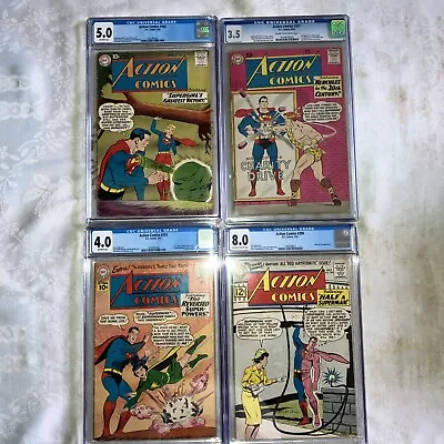 Buy Lot Of 4 Silver Age Action Comics -262,267,274,290 -All CGC Graded • 778.82£