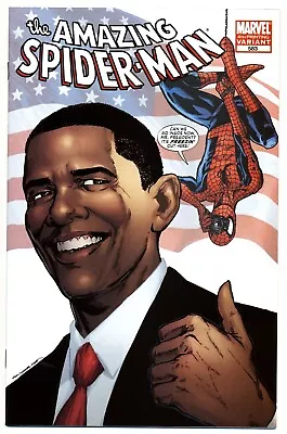 Buy AMAZING SPIDER-MAN #583 F, 4th Print, Barack Obama C, Marvel Comics 2009 • 15.81£