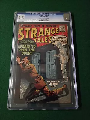 Buy Strange Tales #65 CGC 5.5 (1958) Atlas Joe Maneely Cover! Early Silver Age! • 381.76£