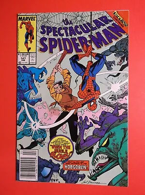 Buy SPECTACULAR SPIDER-MAN # 147 - VG+ 4.5 - 1989 NEWSSTAND - 1st DEMONIC HOBGOBLIN • 4.35£