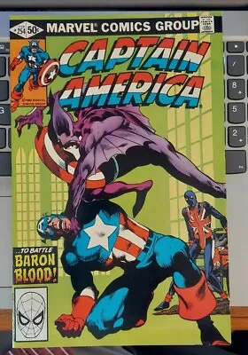 Buy Captain America #254 Death Of Baron Blood Marvel 1981 VG-VG Union Jack Vampire • 4.72£
