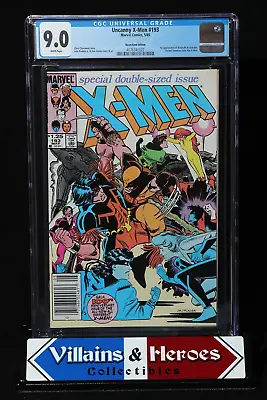 Buy Uncanny X-Men #193 ~ CGC 9.0 ~ Newsstand ~ 1st Warpath, Costume ~ Marvel (1985) • 36.18£