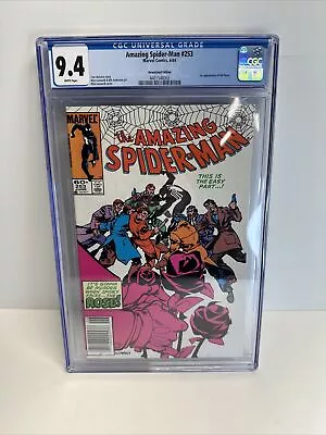 Buy CGC 9.4 AMAZING SPIDER-MAN 253 1984 MARVEL 1ST Appearance THE ROSE Newsstand • 48.22£
