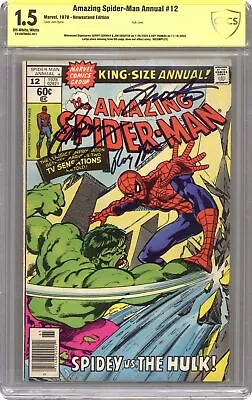 Buy Amazing Spider-Man Annual #12 CBCS 1.5 Newsstand SS Conway/Shooter/Thomas 1978 • 88.47£