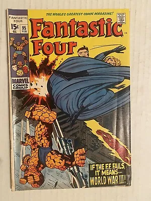Buy Fantastic Four 95 Marvel 1970 First Appearance Of Monocle , Detached Centerfold • 20.07£