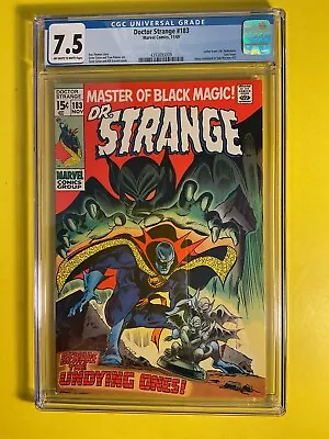 Buy Doctor Strange #183 CGC 7.5 Final Issue 1st Appearance Undying Ones Marvel 1969. • 119.14£