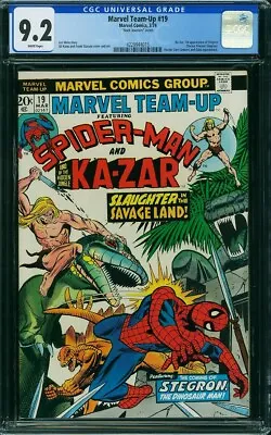Buy Marvel Team Up 19 Cgc 9.2 White Pages Mark Jewelers Insert 1st Stegron  1974 B9 • 94.60£