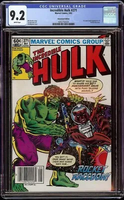 Buy Incredible Hulk # 271 CGC 9.2 White (Marvel 1982) 1st Rocket Racoon Newsstand Ed • 281.23£