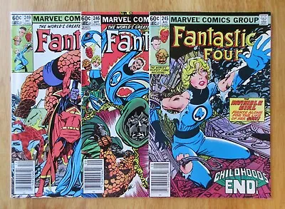 Buy Lot Of *3* Newsstand FANTASTIC FOUR: #245 *Key!* , 246, 249 (VF/NM) • 11.59£