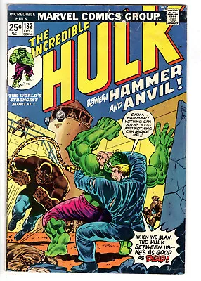 Buy Incredible Hulk #182 (1974) - Grade 4.5 - 1st Appearance Of Hammer & Anvil! • 95.32£