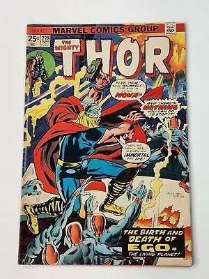 Buy The Mighty Thor 228 Origin Ego The Living Planet Bronze Age 1974 MVS Intact • 13.58£