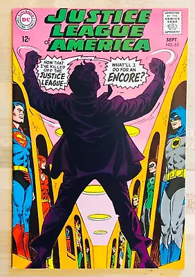 Buy JUSTICE LEAGUE Of AMERICA #65 : 1968 DC : 2nd APPEARANCE Of STARRO : SILVERAGE • 31.54£