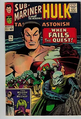 Buy TALES TO ASTONISH #74 '65-HULK SUB-MARINER-Hulk .MARVEL KIRBY FN+ • 17.59£
