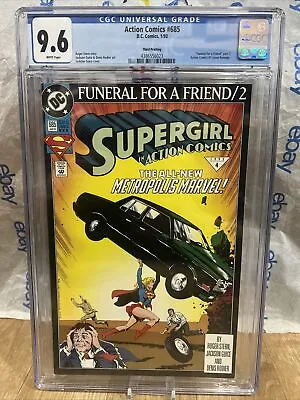 Buy Action Comic #685 - CGC 9.6 - Action Comics #1 Cover Homage Third Printing Grade • 39.52£