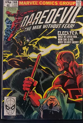 Buy Daredevil 168 1st App Elektra Frank Miller  Marvel Comics Jan 1981 • 80£