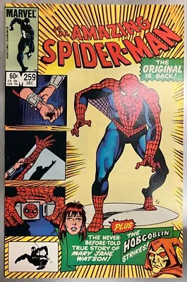 Buy Amazing Spider-Man #259 KEY Classic Costume Returns, MJ Origin (VF-) • 7.88£