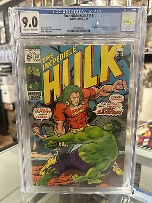 Buy Incredible Hulk 141 (1971) CGC 9.0 OFF-WHITE To WHITE PAGES - 1st Doc Samson! • 316.11£