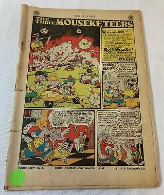 Buy 1945 FUNNY STUFF #4 ~ Coverless, Missing Centerfold +1 Page • 6.44£
