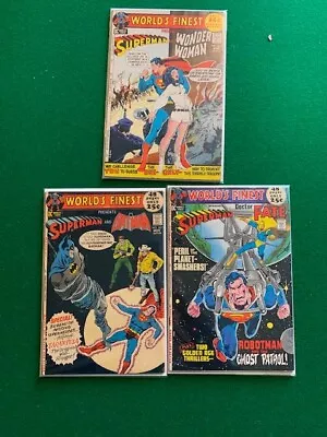 Buy WORLDS FINEST Lot #208 1971 DC NEAL ADAMS 207, 204 Fate Wonder Woman Giant!  VF! • 31.22£