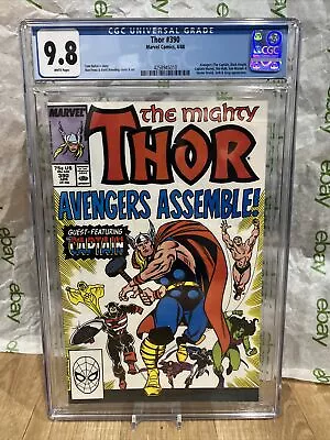 Buy Thor #390 🌟 CGC 9.8 🌟 Captain America Lifts Thor's Hammer For 1st Time! 1988 • 167.87£