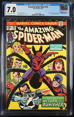 Buy The Amazing Spider-Man #135 CGC 7.0 2nd Appearance Of The Punisher - 4387892005 • 140.11£