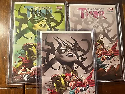 Buy MIGHTY THOR #700 10/17 GREG LAND HELA Variant Covers SET Of 3 NEW NM TOP LOADERS • 54.55£