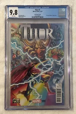 Buy Thor 1 - CGC 9.8 - 1:75 Alex Ross  Variant - Jane Foster As Thor! • 252.27£